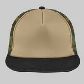 Flat Bill Snapback Trucker Cap