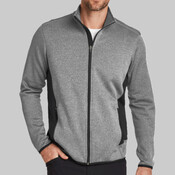 Full Zip Heather Stretch Fleece Jacket