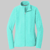 Women's Heather Microfleece Full Zip Jacket