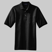 Heavyweight Cotton Pique Polo with Pocket